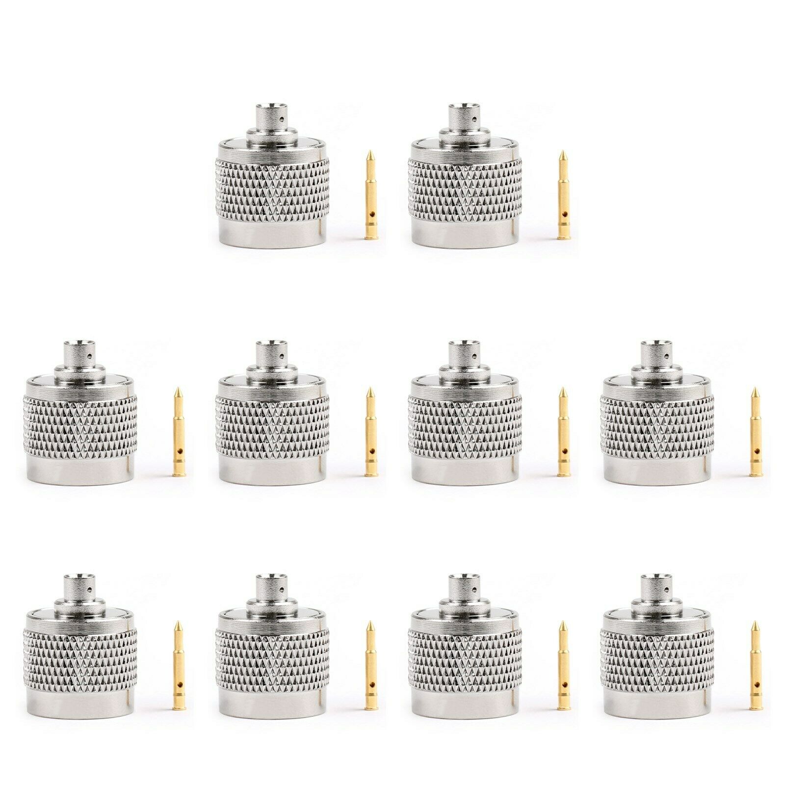 10X N Solder Plug Male RF Connector Solder For Semi-rigid.141" RG402 Straight CN