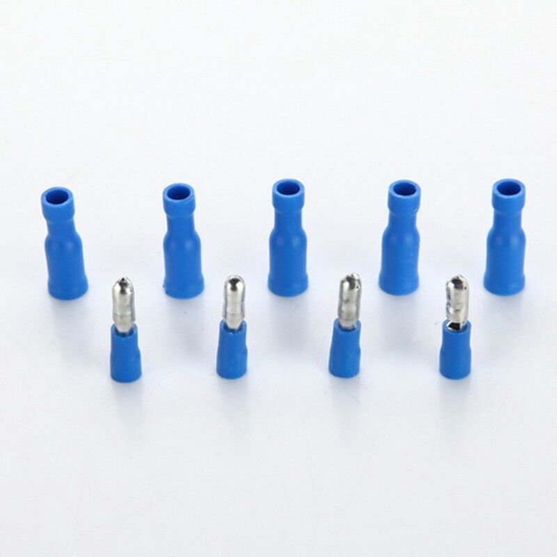 100PCS Female + Male Assorted Bullet Connectors 1.1mm to 2.6mm2/16-14awg Crimped