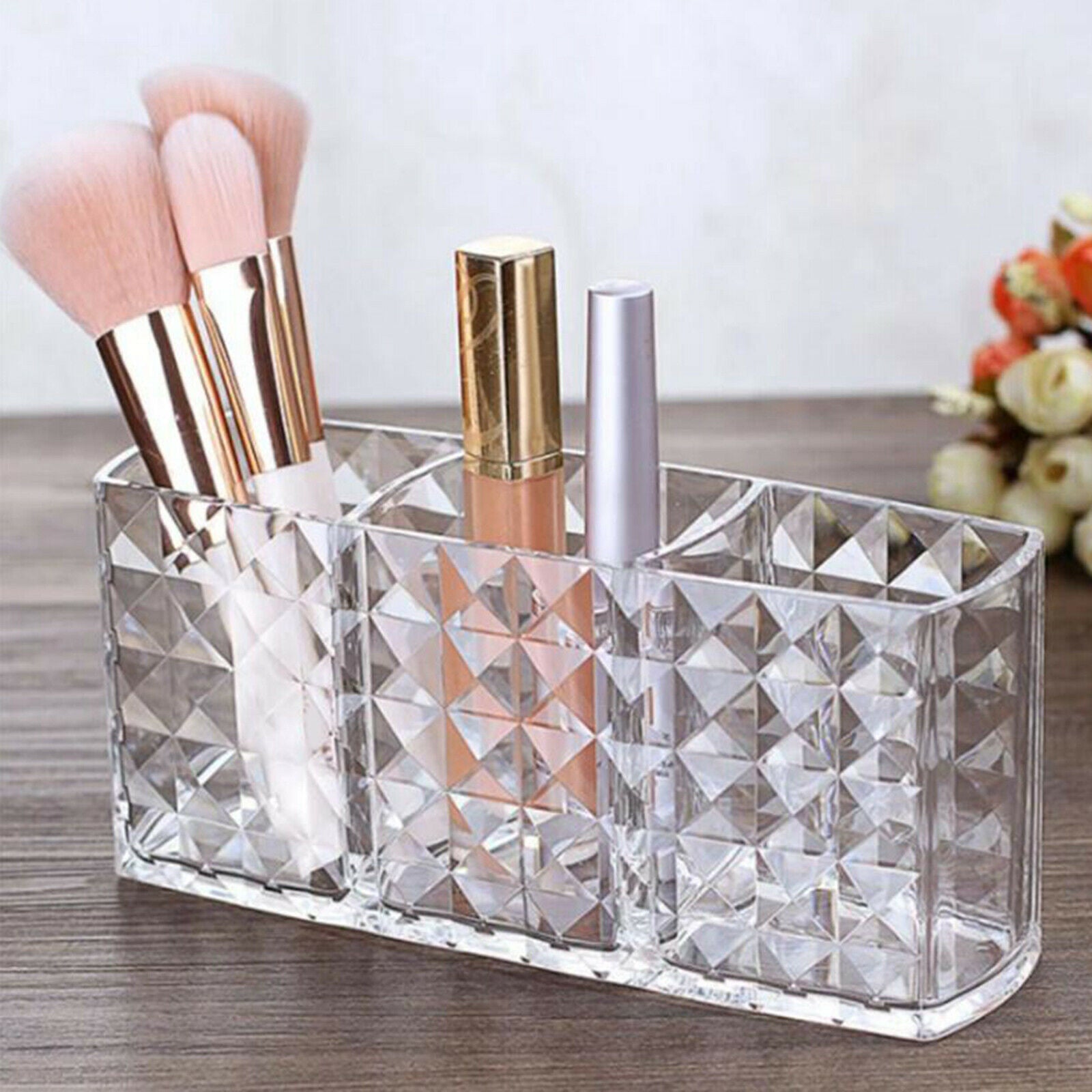 Acrylic Makeup Brush Holder Makeup Brush Organizer Cosmetics Pen Pencil Holder