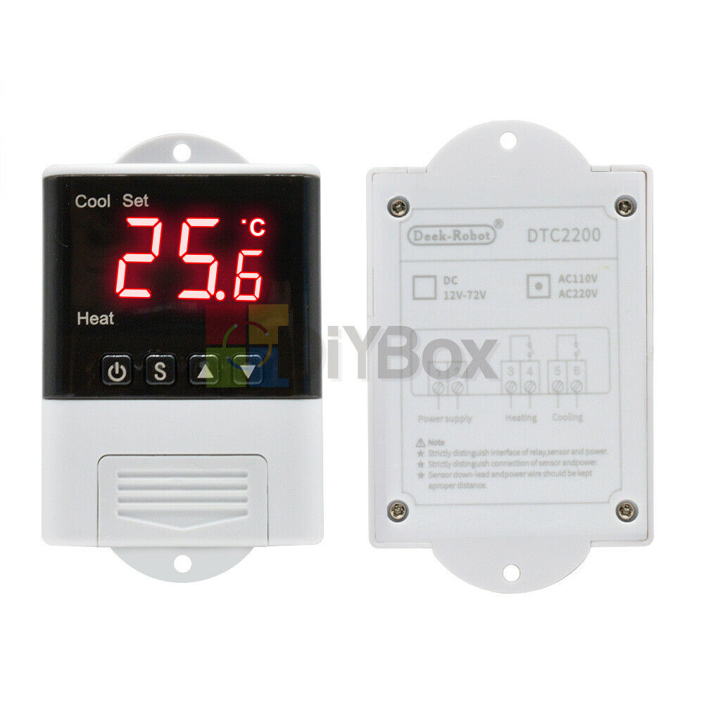 Deek DTC2200 110V-220V Digital Microcomputer Thermostat LED Temperature Control