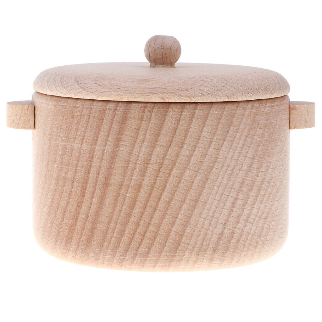 Pretend Play Wooden Chopping Board Cutter Saucepan Kitchenware Child Fancy