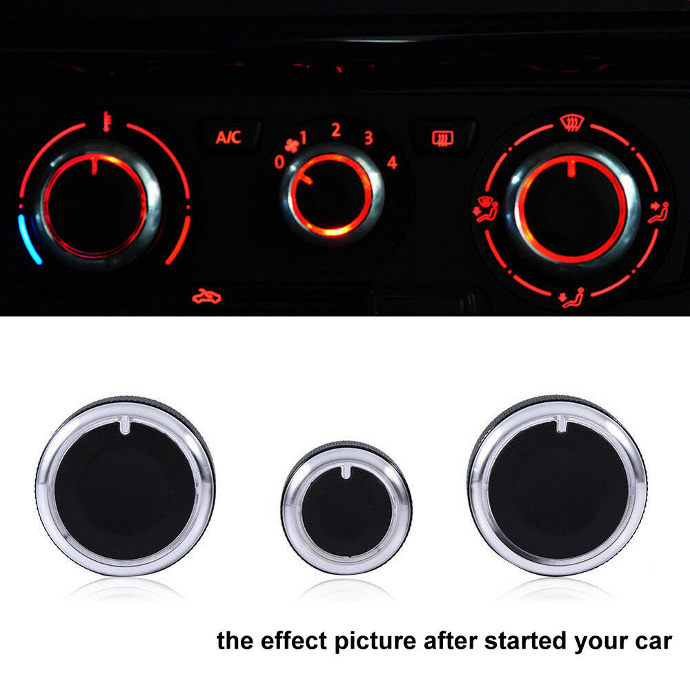 3x New Air Conditioning Heat Control Switch AC Knob For Volkswagen Golf 4 Passat