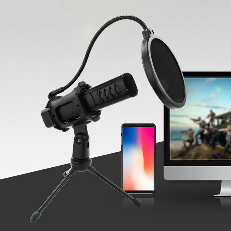 Type C Condenser Microphone Phone Microphone for Phone Laptop Singing Gaming SI9