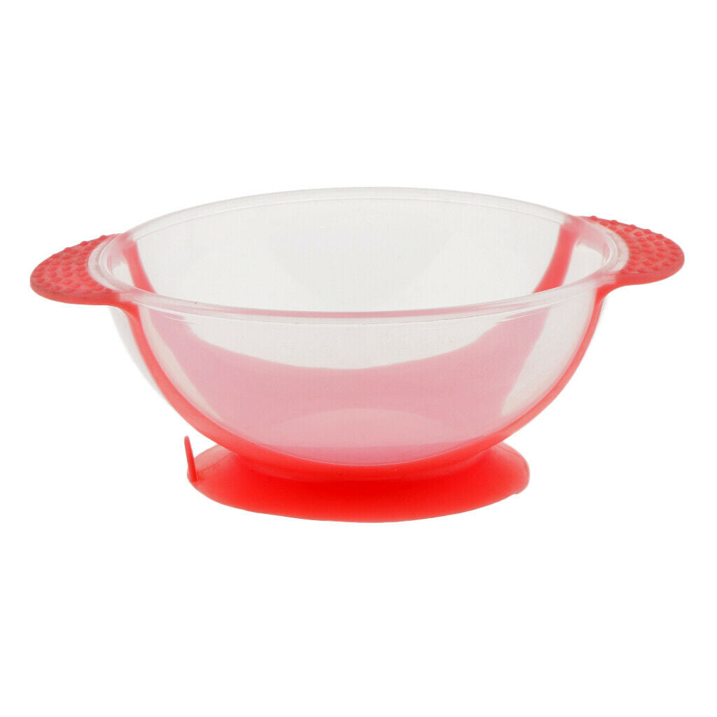 Plastic Salon Hair Dyeing Tint Mixing Bowl Coloring Tool Suction Base Pink