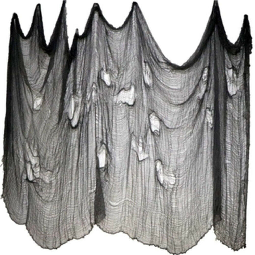 Halloween Creepy Gauze Large Grid Yarn Cloth Door House Decor Props Decoration