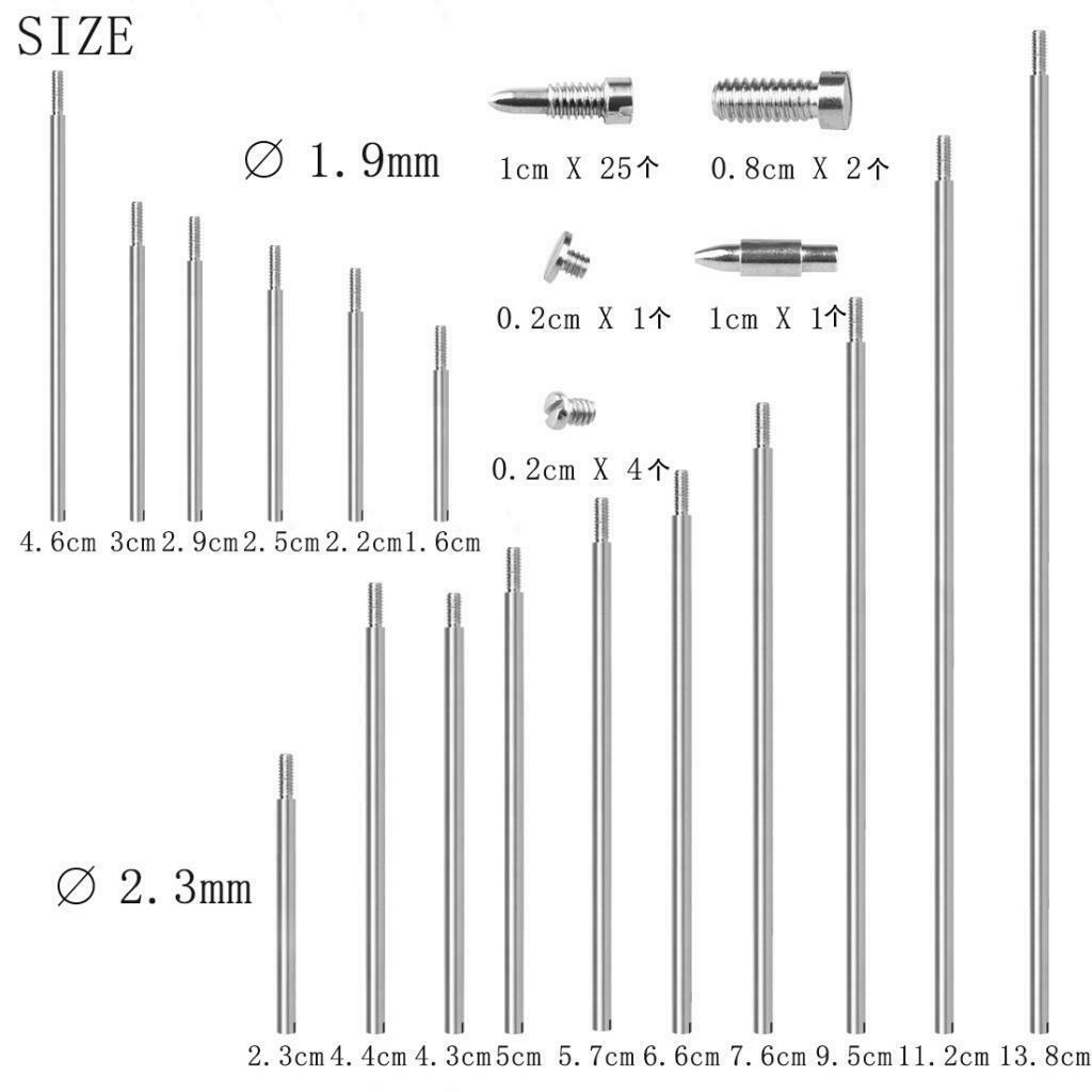 Metal Alto Sax Repair Kit Threaded Rod Shaft Screws for Saxophone Tool Parts