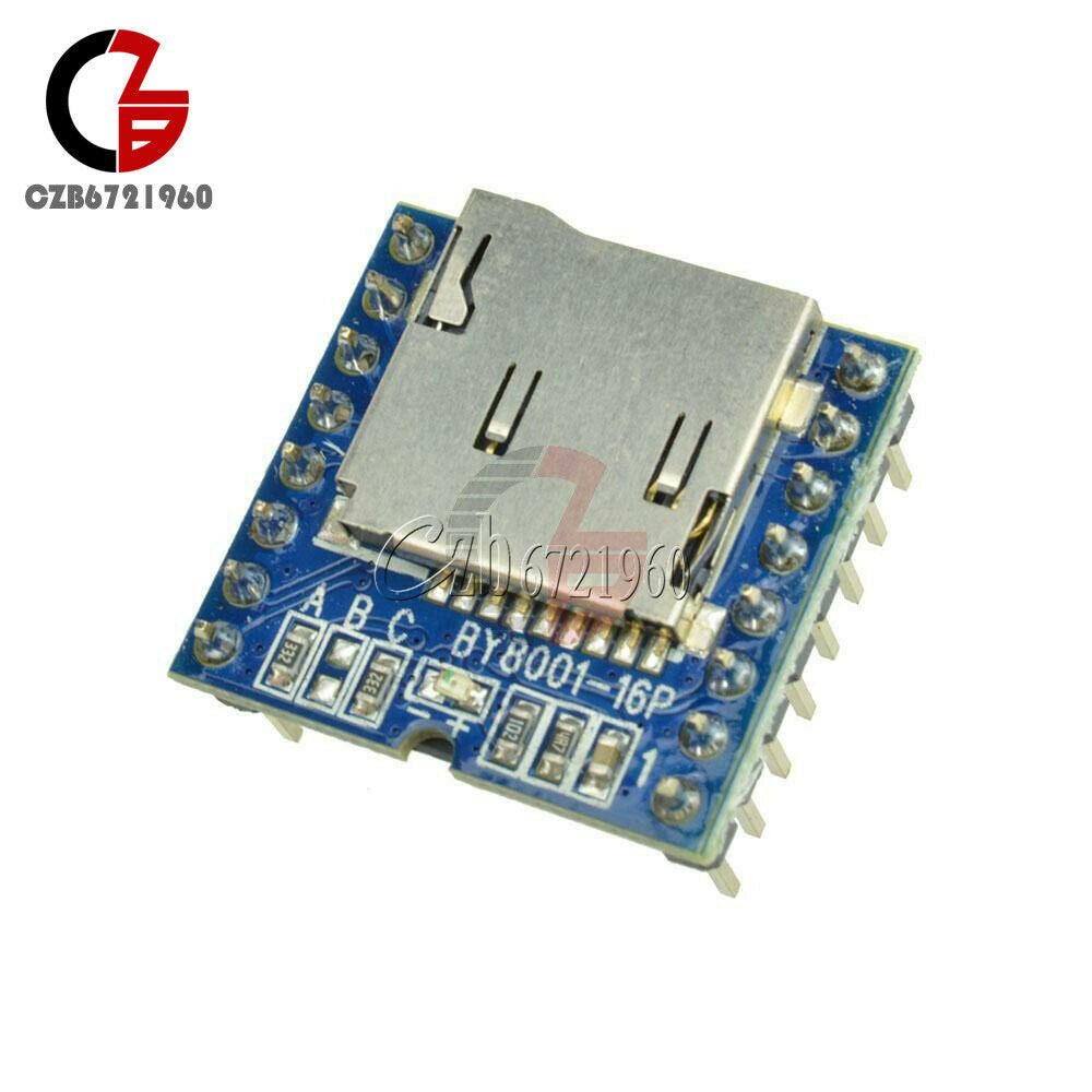 MP3 Player TF Micro SD U-Disk  BY8001-16P Arduino Audio Voice Module Board