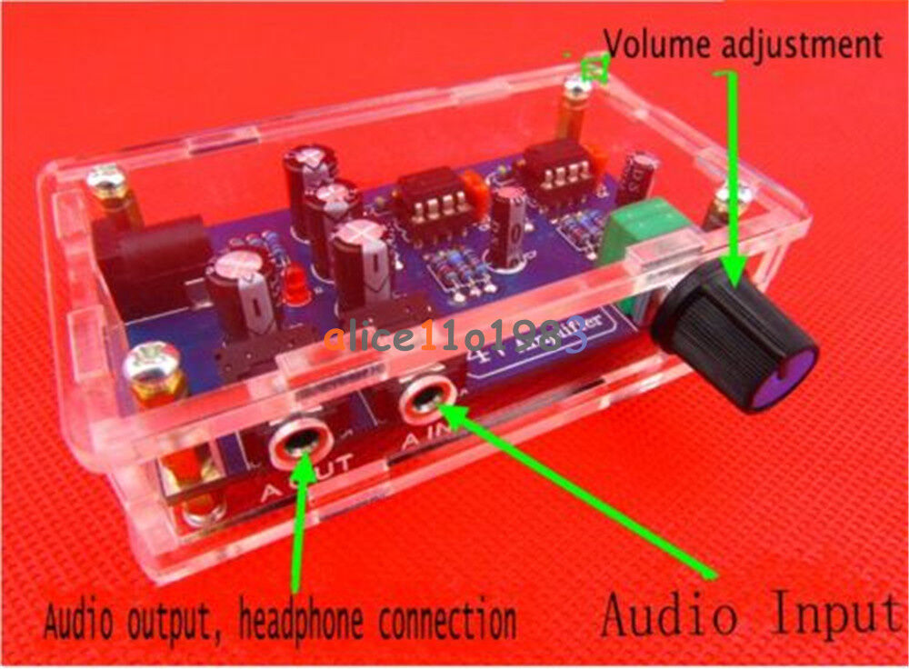 Portable Headphone Amplifier Board Kit AMP Module Kit For Classic 47 DIY + Case
