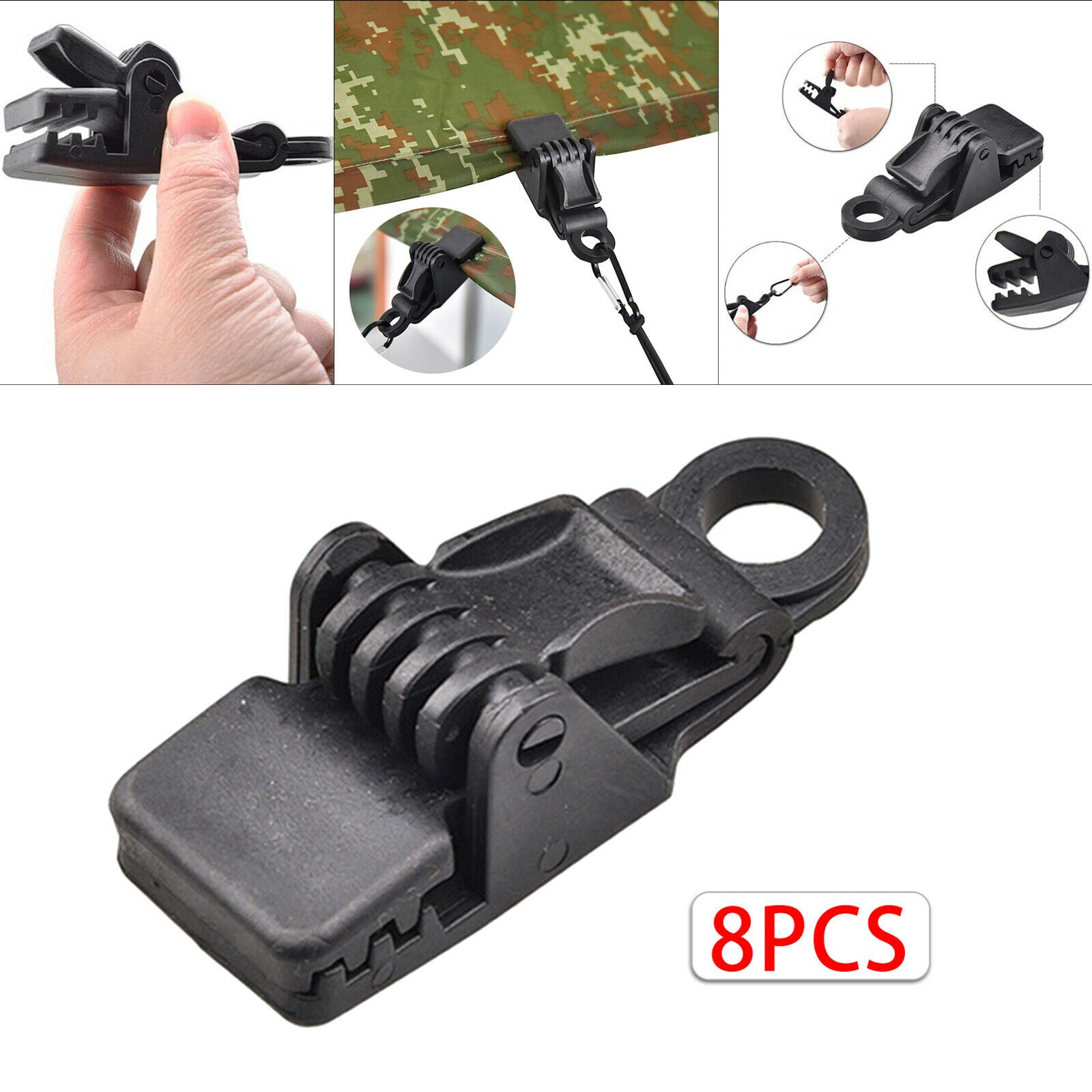 Reusable Tarp Clips Heavy Duty Awning Tarpaulin Clamp Tent Snaps Fasteners