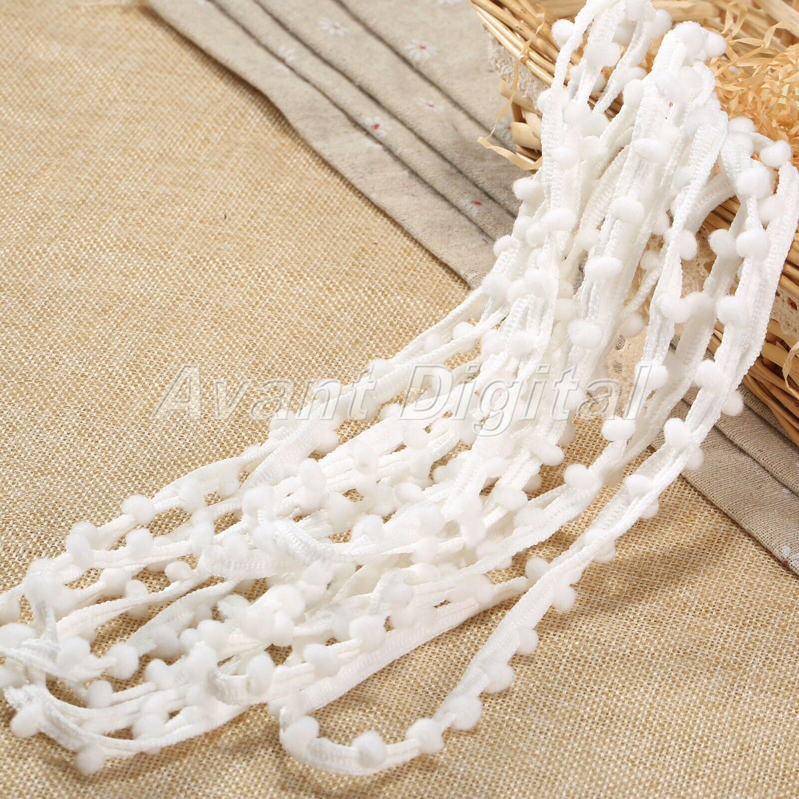 New Pom Pom mini Bobble Ball Fringe Braid Lace trimming for Crafting Sewing Hats