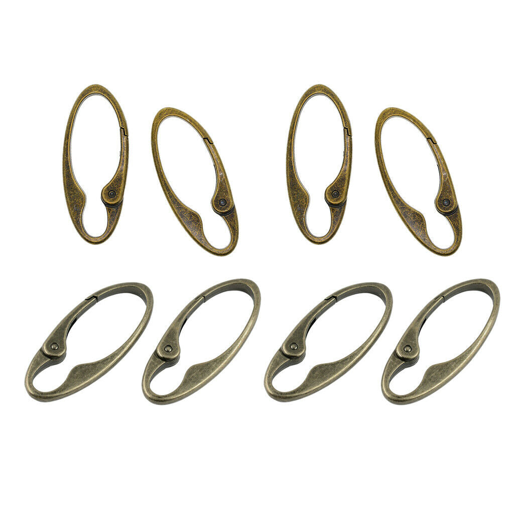 4 Pieces 4pcs Metal Spring Snap Hooks Clip Heavy Duty Keychain Hiking Camp