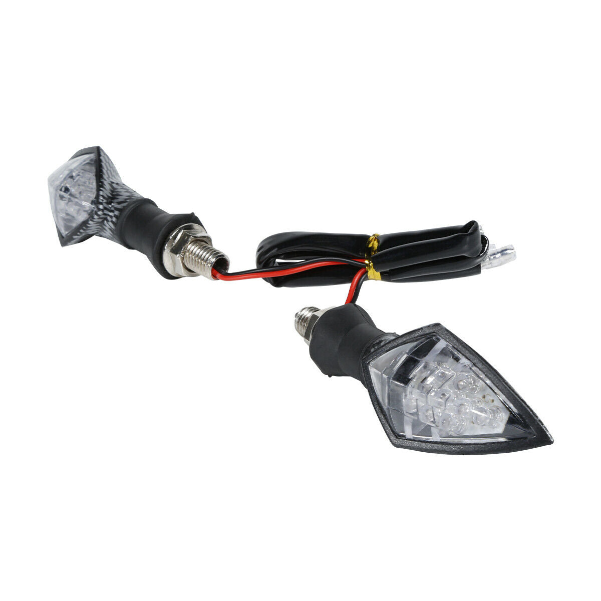 Carbon Fiber Turn Signal Indicators Amber Light 12V Fit For Universal Motorcycle