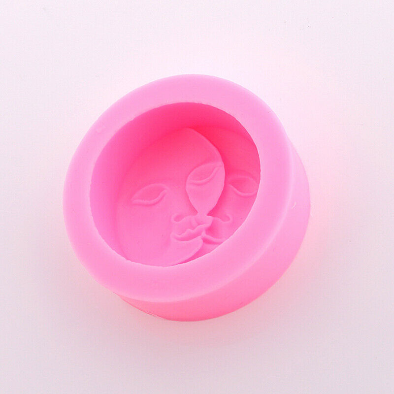 Silicone Non-Stick Mold Soap Mold DIY Sun Moon Face Craft Art Silicone So.l8