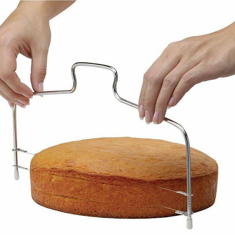 Adjustable 2-Wire Bread Cake Slicer Cutter Leveller Layering Splitter Home Tools