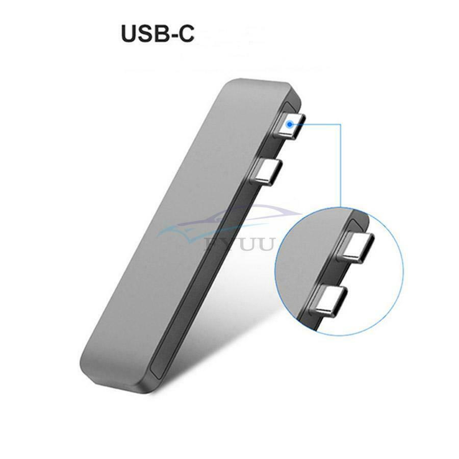 1Piece 60W Double USB3.0 Female Ports Type-C HUB 6in1 Cable Connector Converter