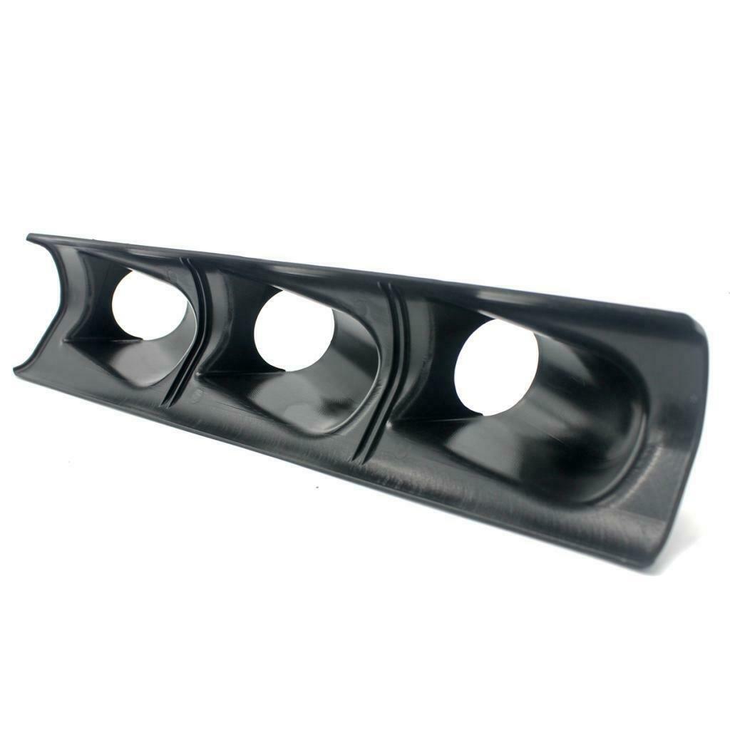 Dashboard mounting triple 52mm gauge bracket for left-hand drive motor vehicles