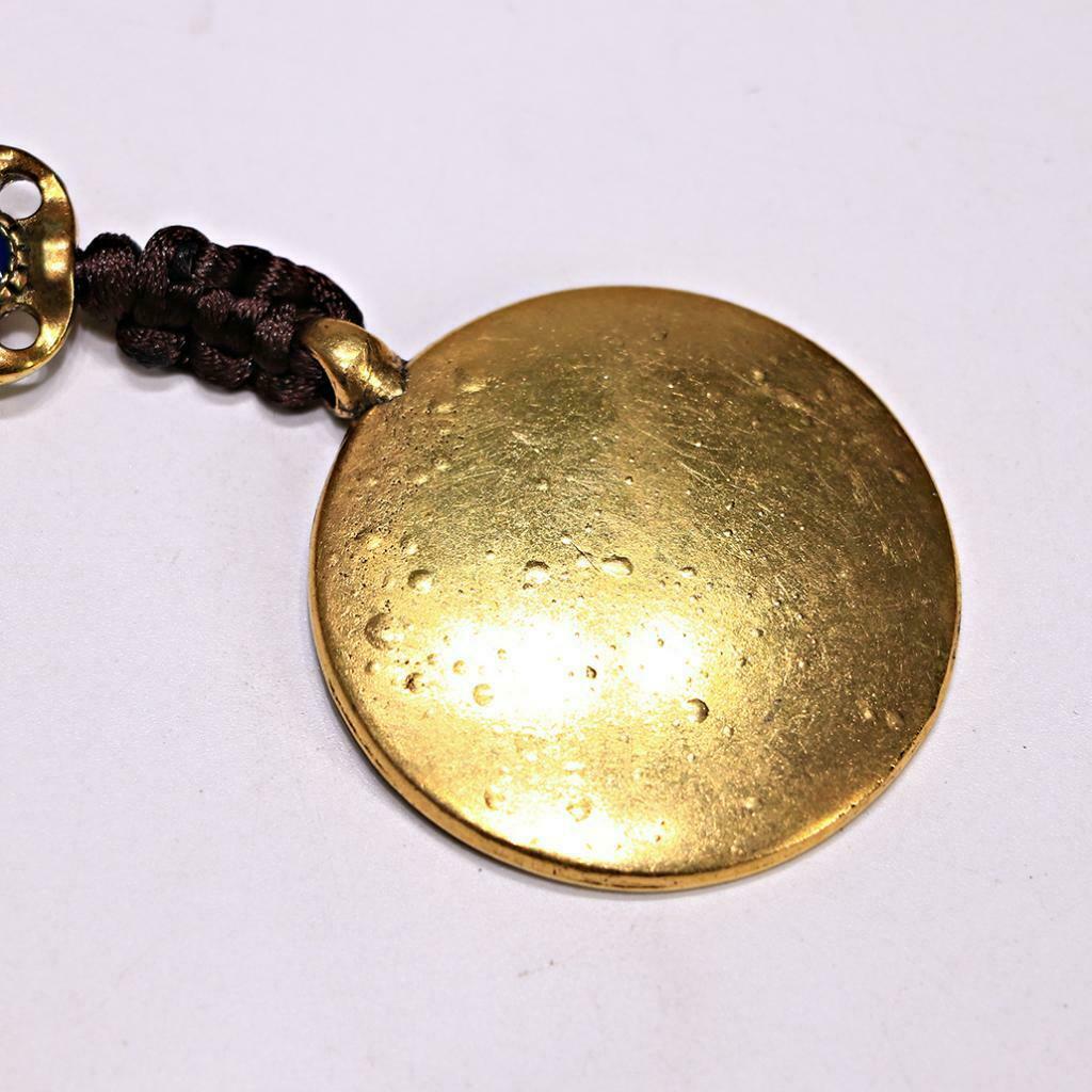Tibetan Necklace In Copper Hanging Smooth Back Amulet Car Hanging