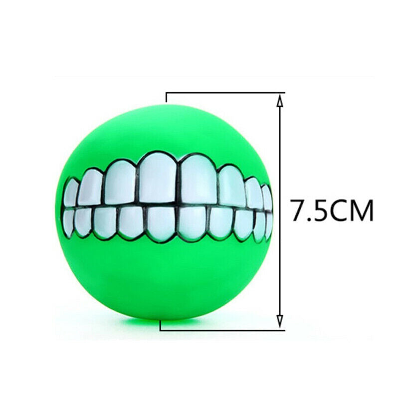 Rubber Dog Toys Squeaky Cleaning Tooth Dog Toys Ball Bite Resistant Pet S.l8