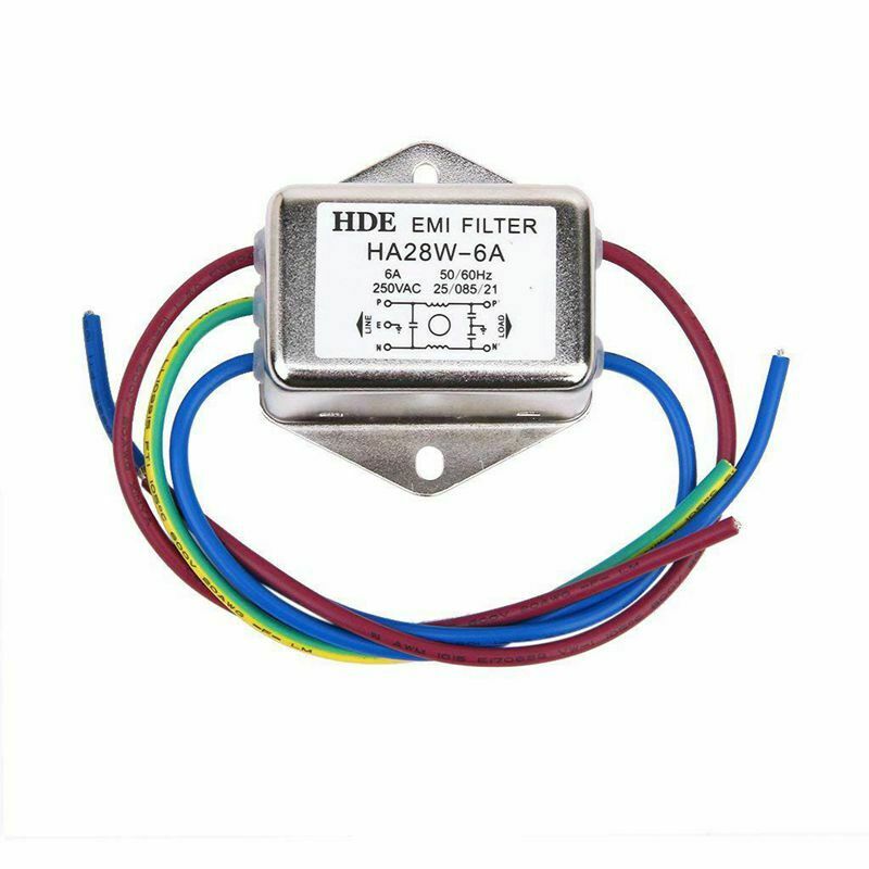 Mains Filter Power EMI Filter HA28W-6A 50 / 60Hz 250V AC U1J9J9
