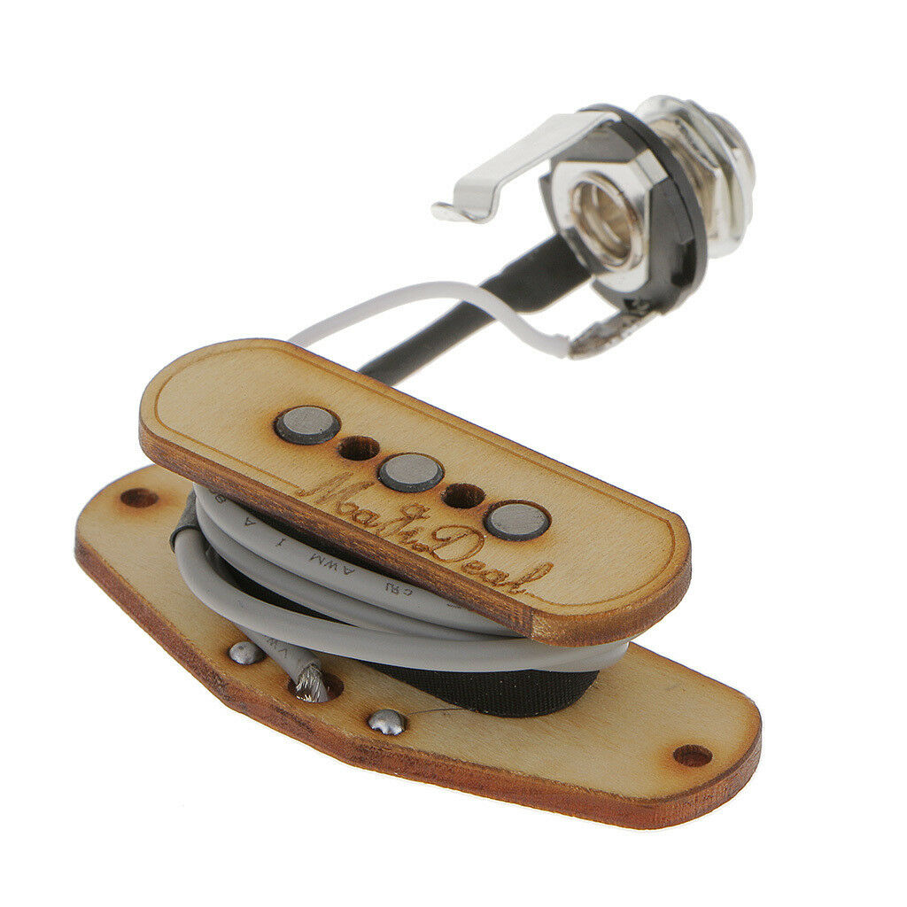 2pcs 3 String Cigar Box Guitar Pickup + Input   Pre-Wired Piezo Amplifier