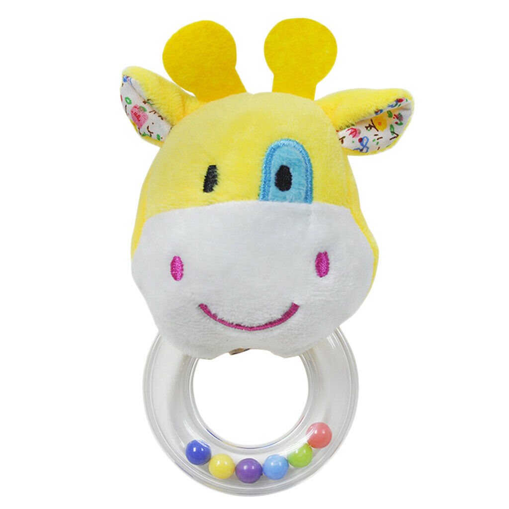 Plush Baby Rattle Bell Montessori Development Sensory Toys Handbell Cow
