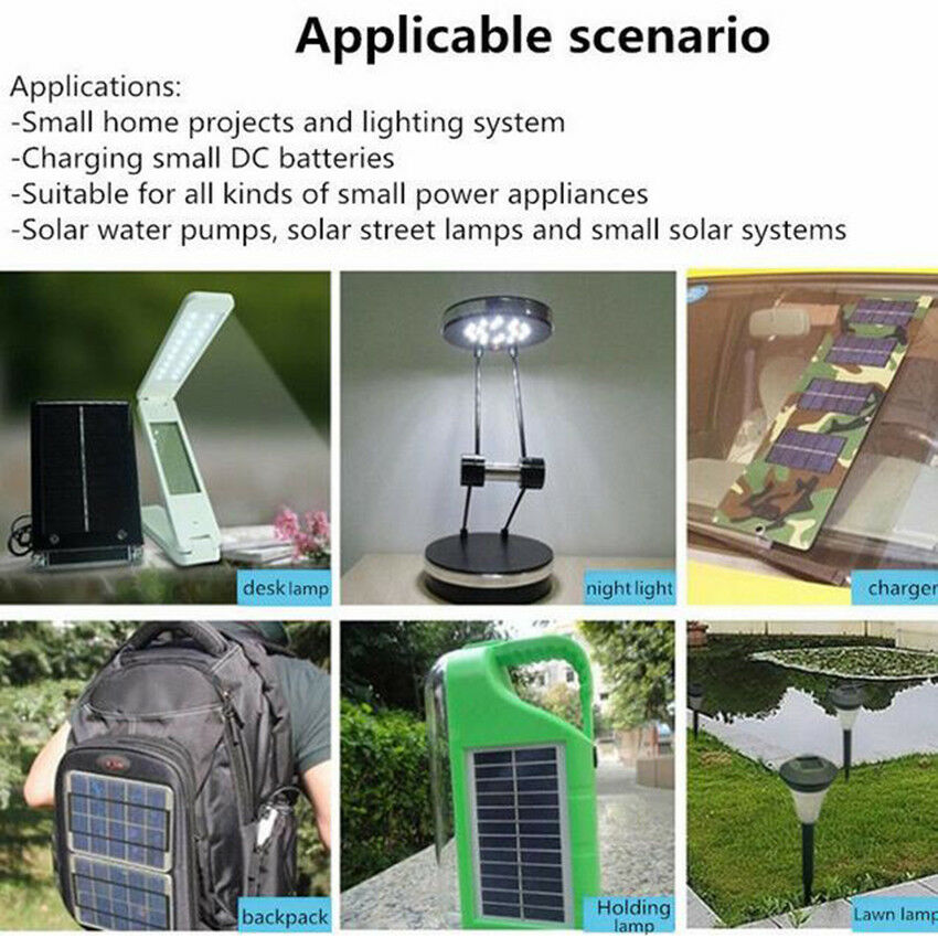 18V 10W Portable Solar Panel Kit for RV Car Motorcycle Battery Charger
