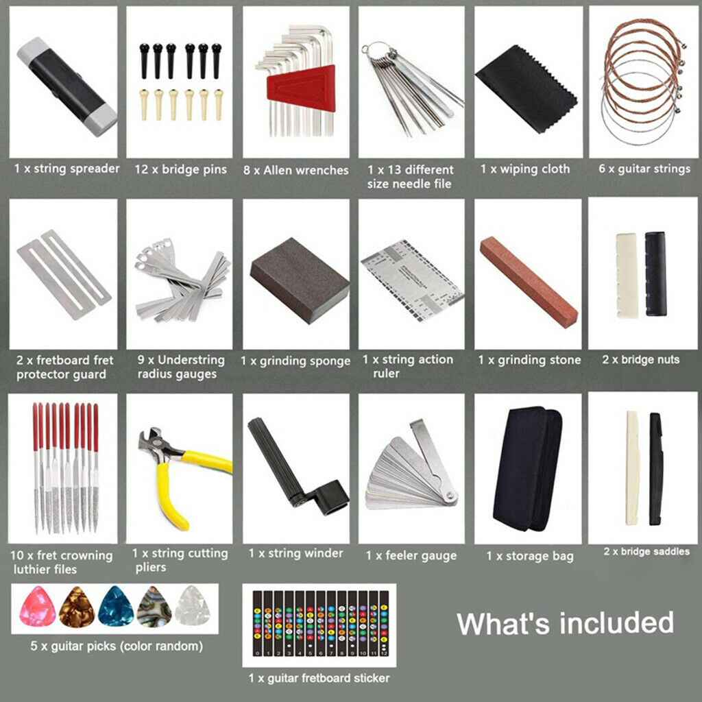 Professional Guitar Repairing Maintenance Tool Kit Guitar Maintenance Tool