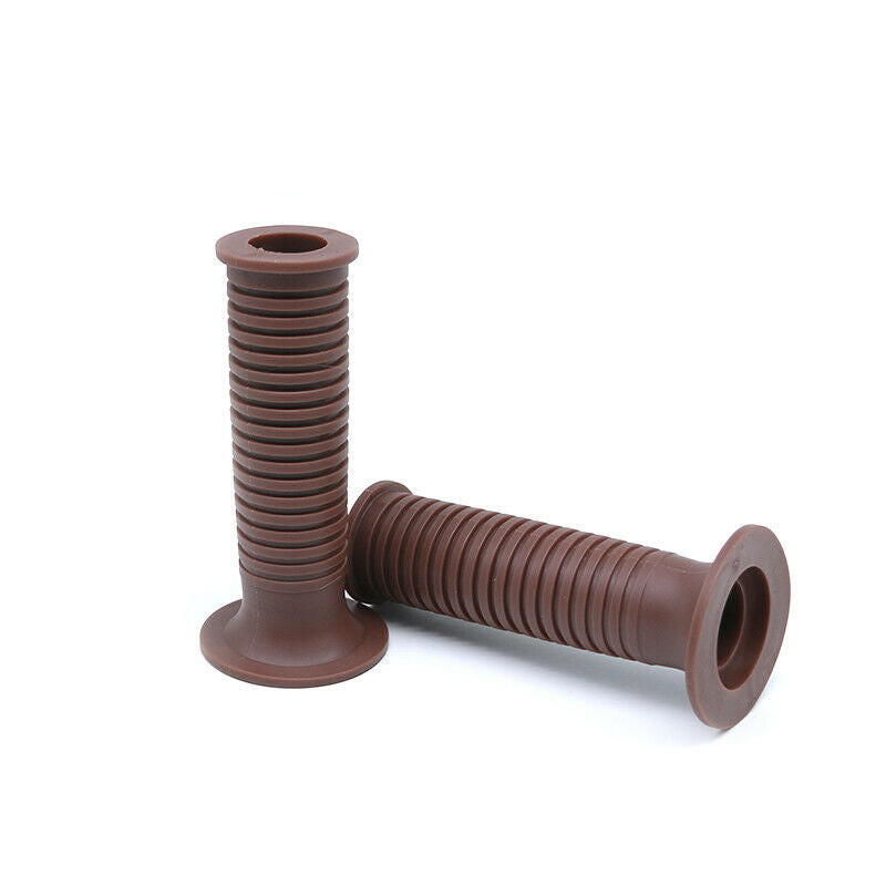 7/8" 22mm Retro Cafe Racer Universal Light Brown Rubber Anti-slip Hand Grips