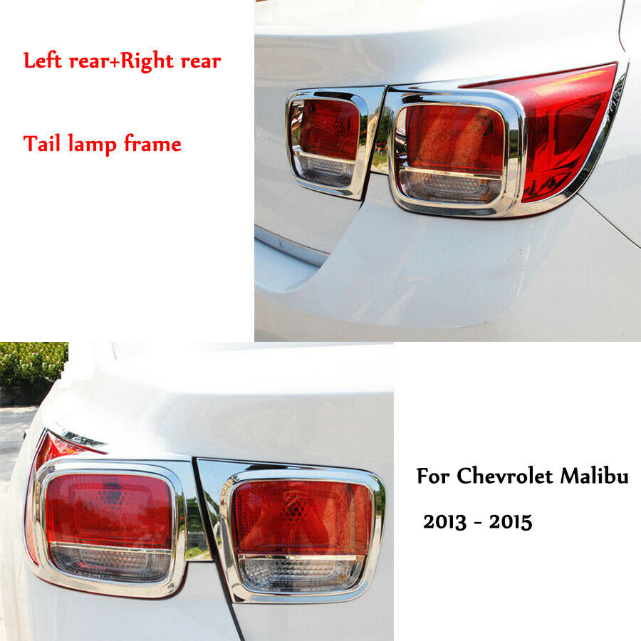 For Chevrolet Malibu 2013-2015 Rear Tail Light Cover ABS Chrome Frame Trim Cover