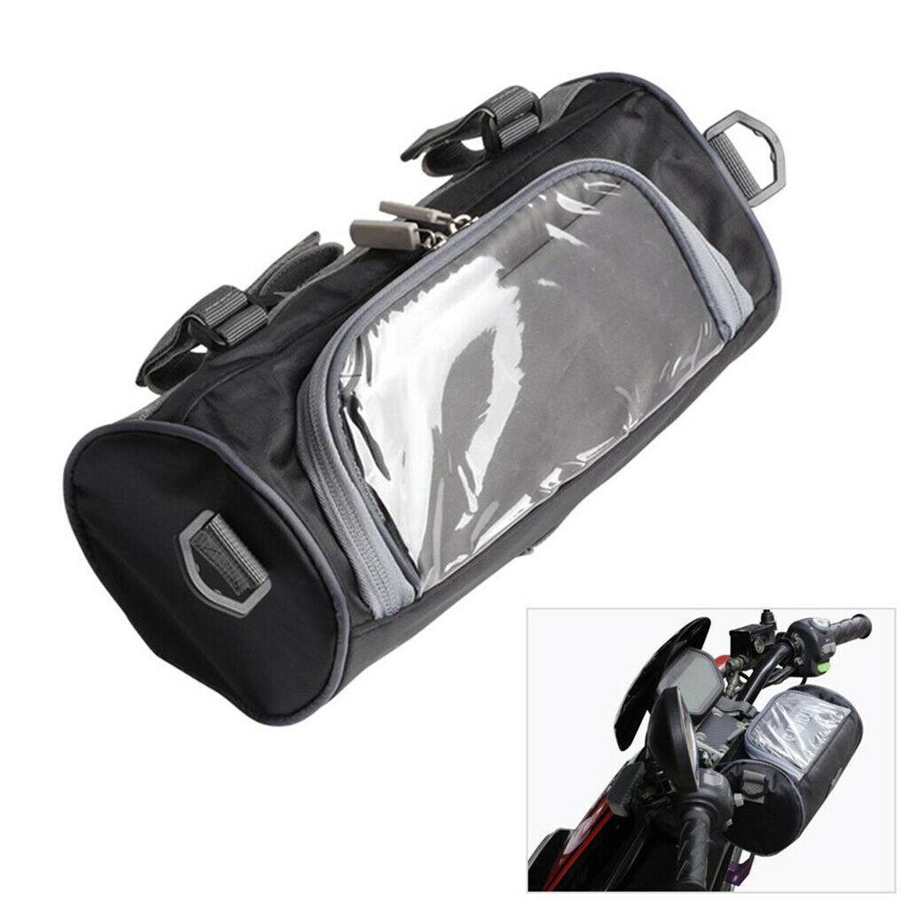Waterproof Durable Motorcycle Front Bag Handlebar Frame Pouch Bike Black
