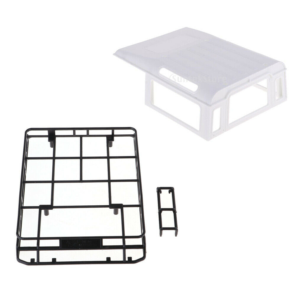 Plastic Car Roof with Luggage Rack Spare Parts Cover White for MN 90 D90 1/12 RC