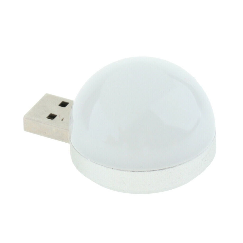 USB LED Rounded Night Lamp for Bedroom Table Tent Reading White Color