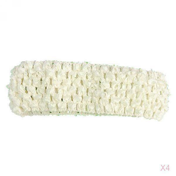 4x  Color Elastic Knitted Crochet Headband For Bow Flower Baby Toddler Girl