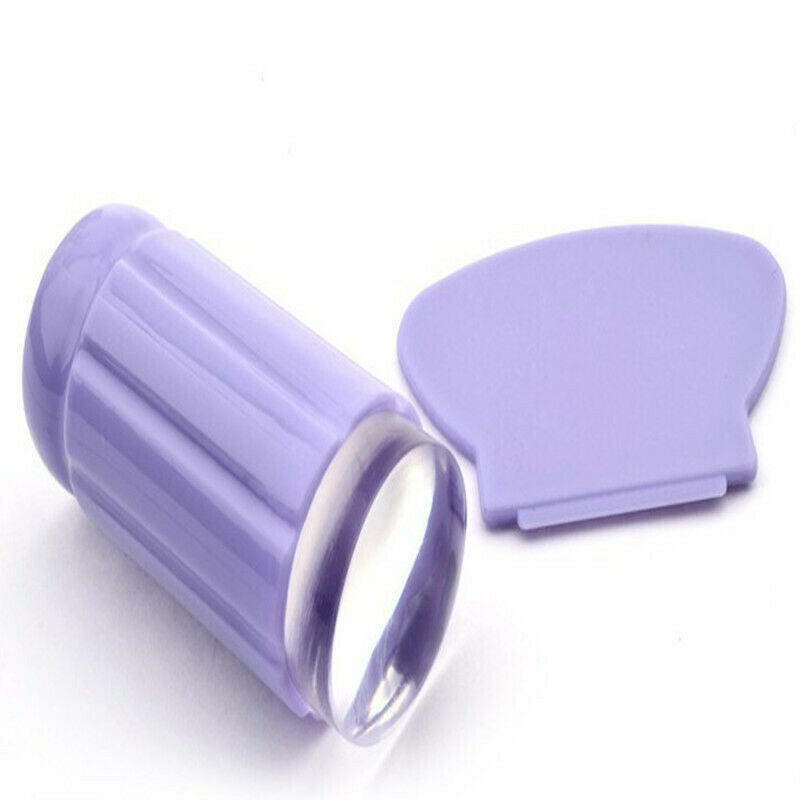 2.8CM Nail Art Stamper Clear Silicone Jelly Nail Stamper & Scraper Stamp Too BU