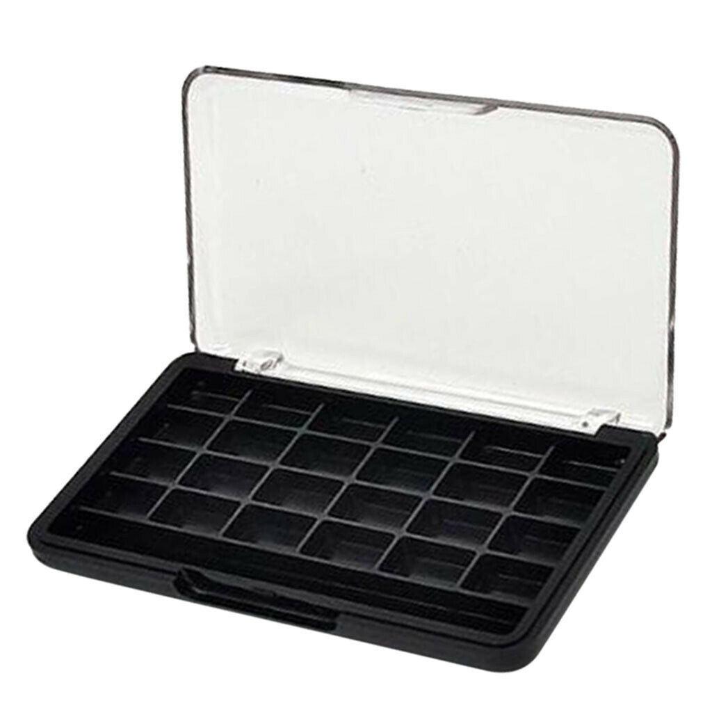 2 Packs 24 Slots Plastic Eyeshadow Palette Powder Bronzer Organizer Case