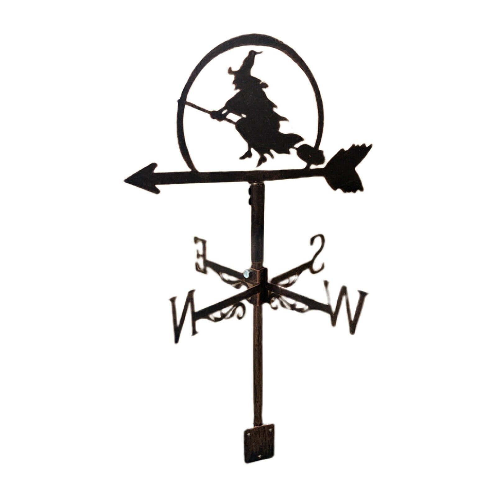Stainless Steel Witch Weathervane Weather Vane Outdoor Decor Decorations