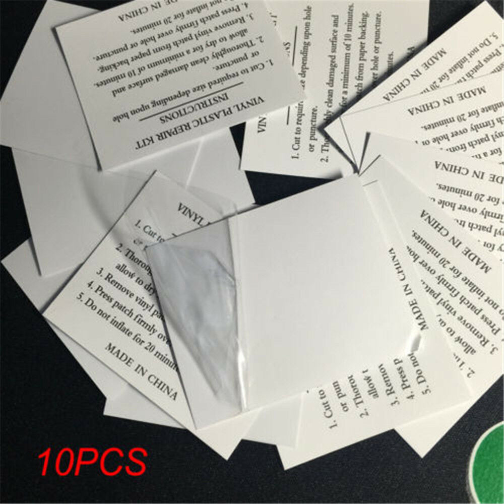 10 Sheets Inflatable Swimming Pool Puncture Repair Patch Kit Accessories