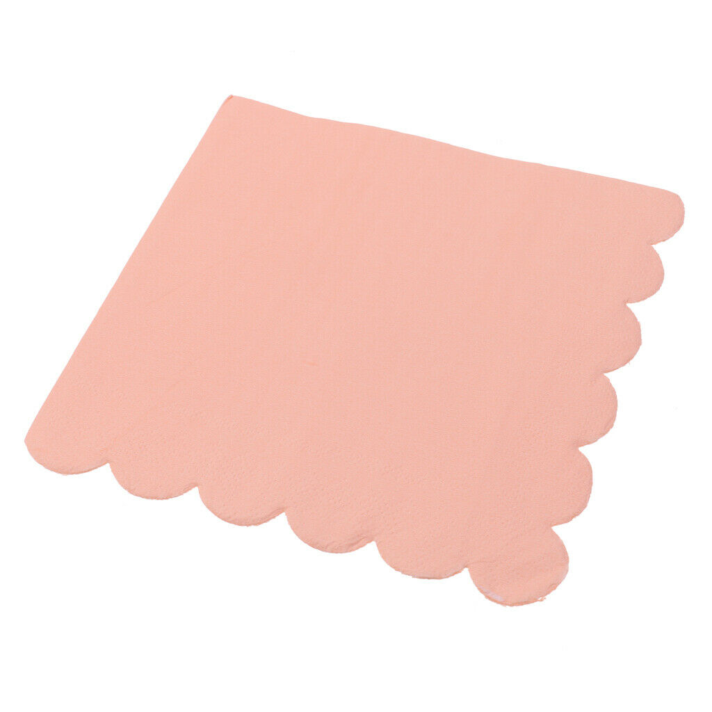 20xSolid Color Party Paper Napkin Serviettes Wedding Dinner Tableware Pink