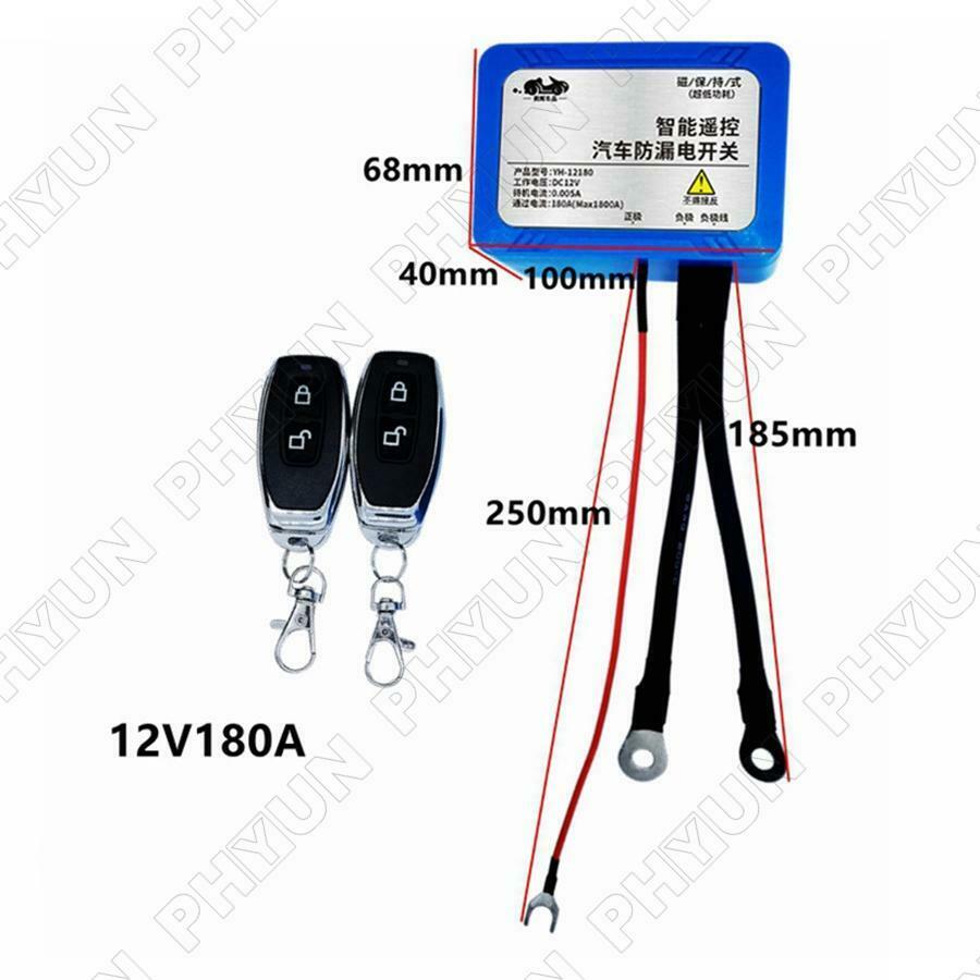 Car Battery Disconnect Isolator Cut Off Master Switches Remote Control Universal