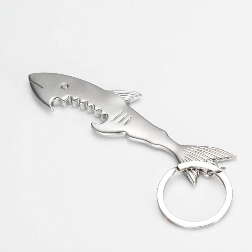Hot Metal Big Shark Beer Bottle Opener Keychain Keyring Keyfob Creative Gi.l8
