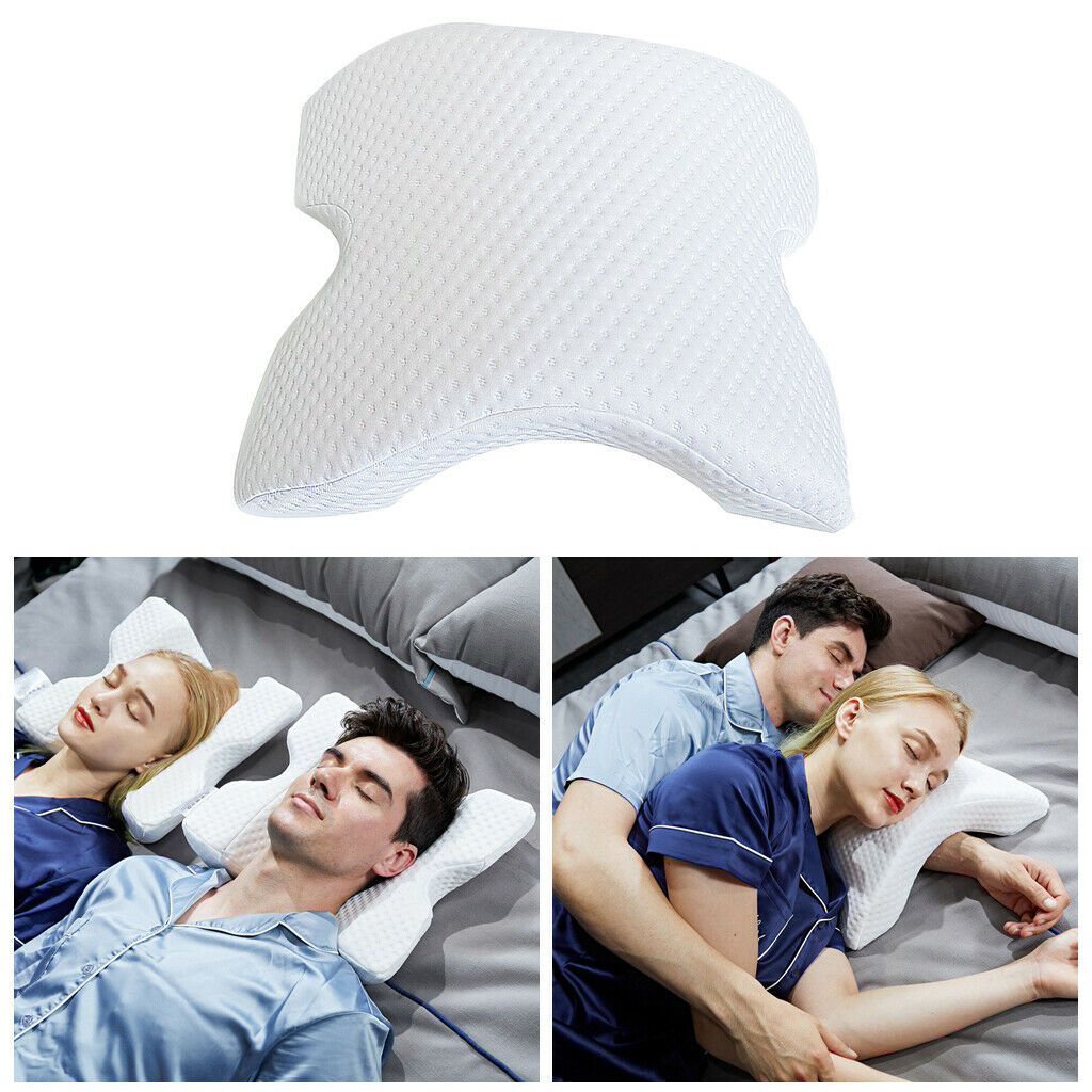 Hand Pillow U Shaped Couples Sleeping Pillow Soft 35x30x13cm White