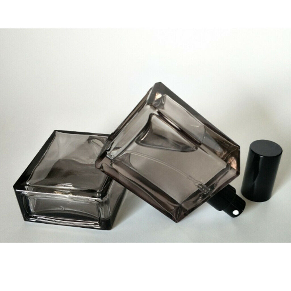 2 lot Perfume Pump Bottle Refillable Aftershave Atomizer Sprayer Gray 1.7oz