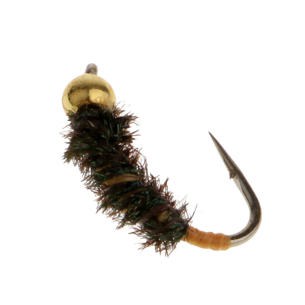2 Pieces Fly Fishing Flies Hand-tied Sinking Flies Hooks for Salmon Carp Herring