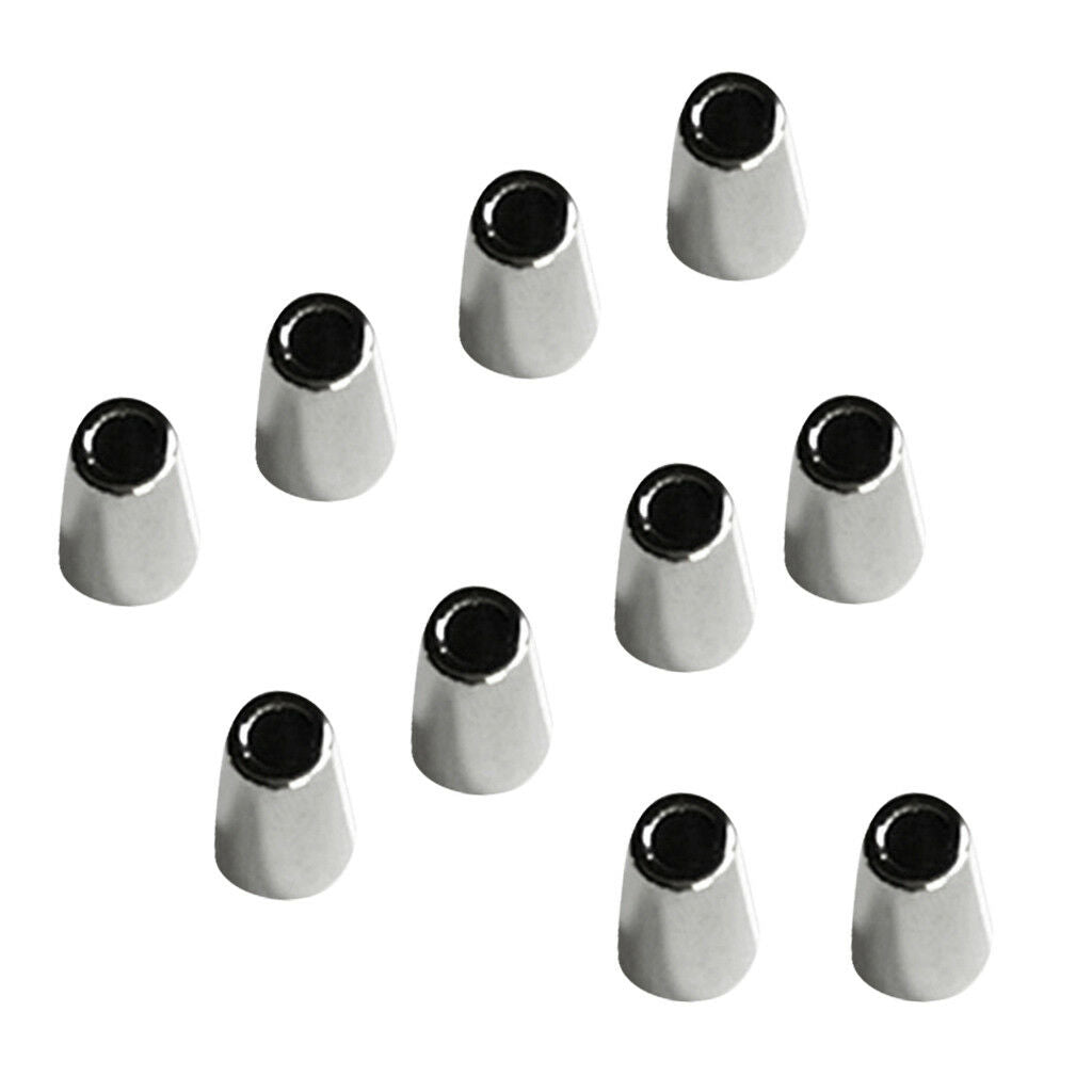 10x Metal Bell Sportwear Garment Shoelace Rope Stop Cord Lock Fastener Ends