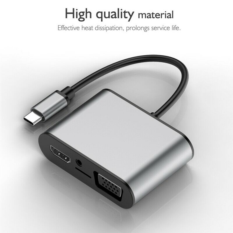 8 in 1 Usb C Hub Adapter with 4K mi 5Gbps Ethernet Port Usb 2.0 SD/TF Card ReaN8