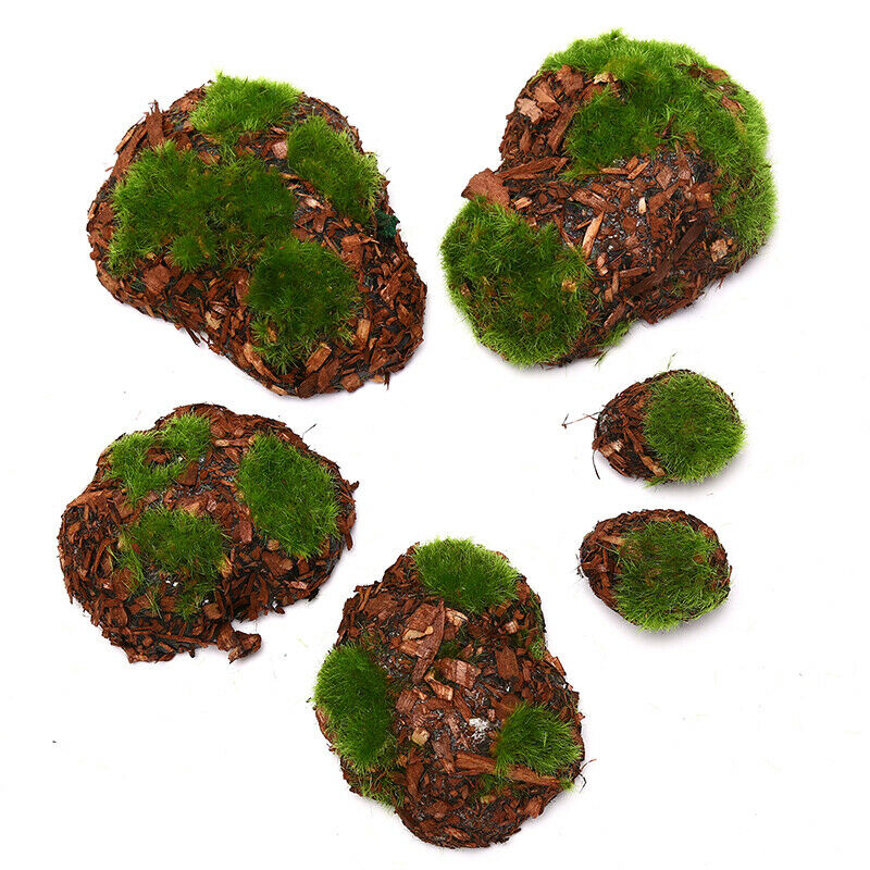 6Pcs Artificial Moss Stone Grass Green Plant Micro Landscape Garden Decor.huCHA