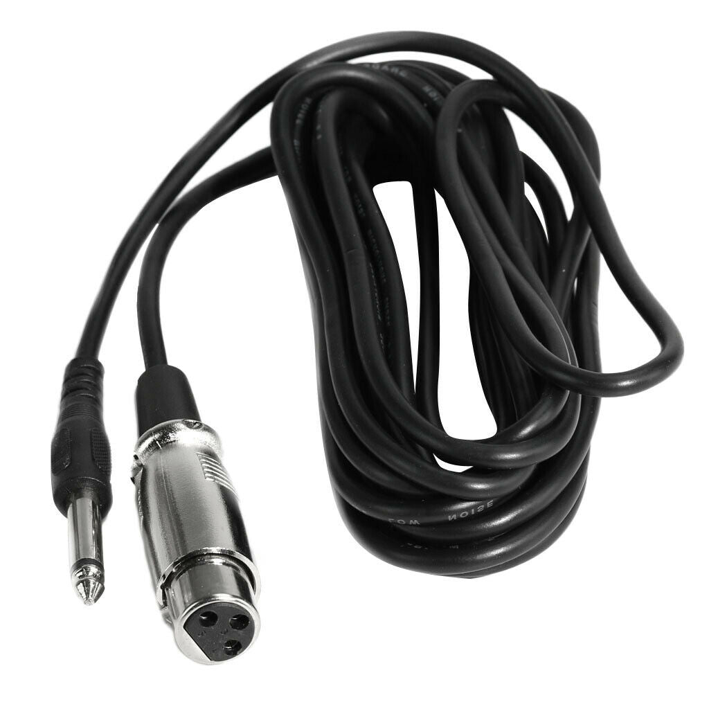 3 Pin XLR Female to 1/4 TRS 6.3mm Stereo Male MIC Microphone Audio Cable 5M