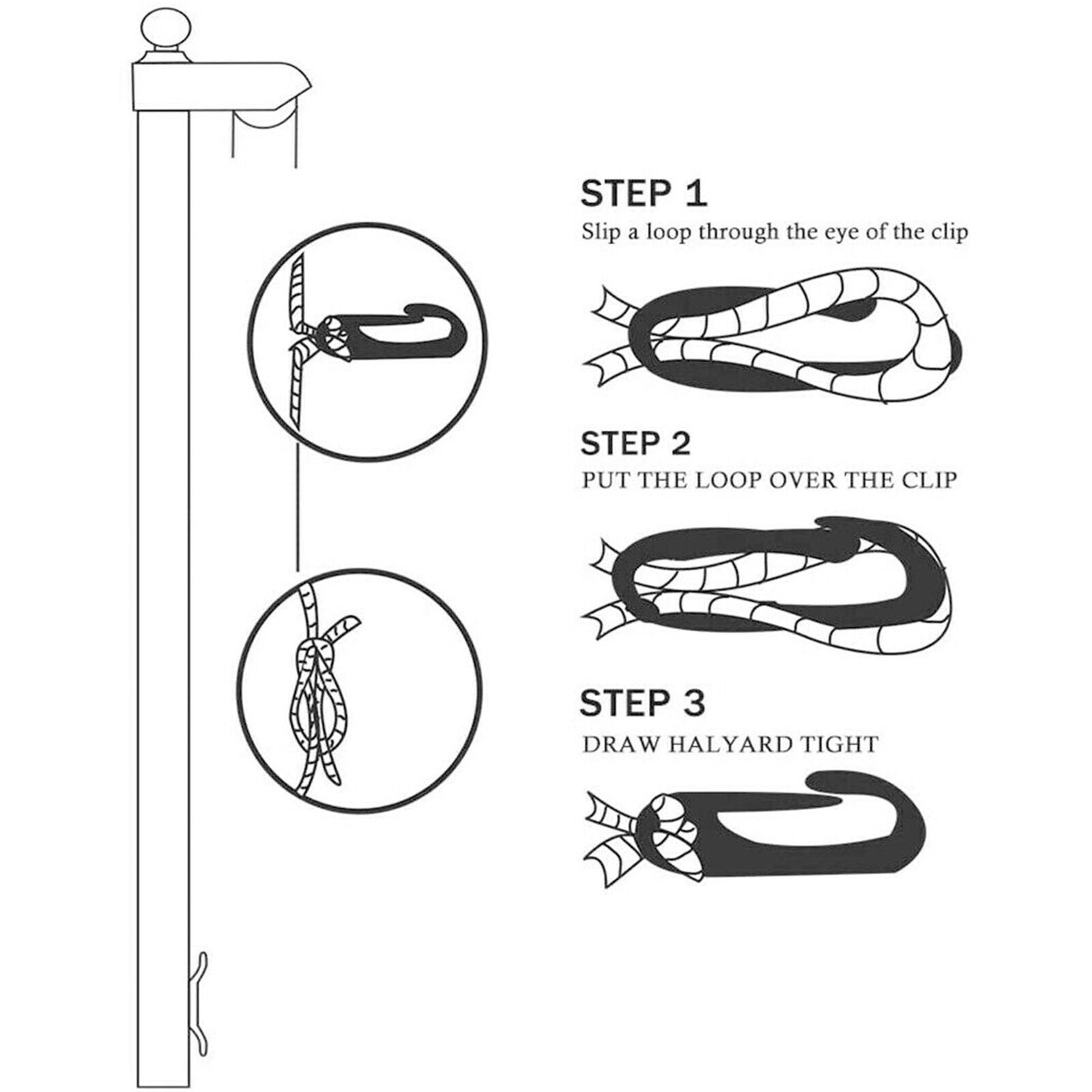 Nylon Braided Rope 6MM Flagpole Lifting Rope Outdoor Flag Pole Rope Accessories