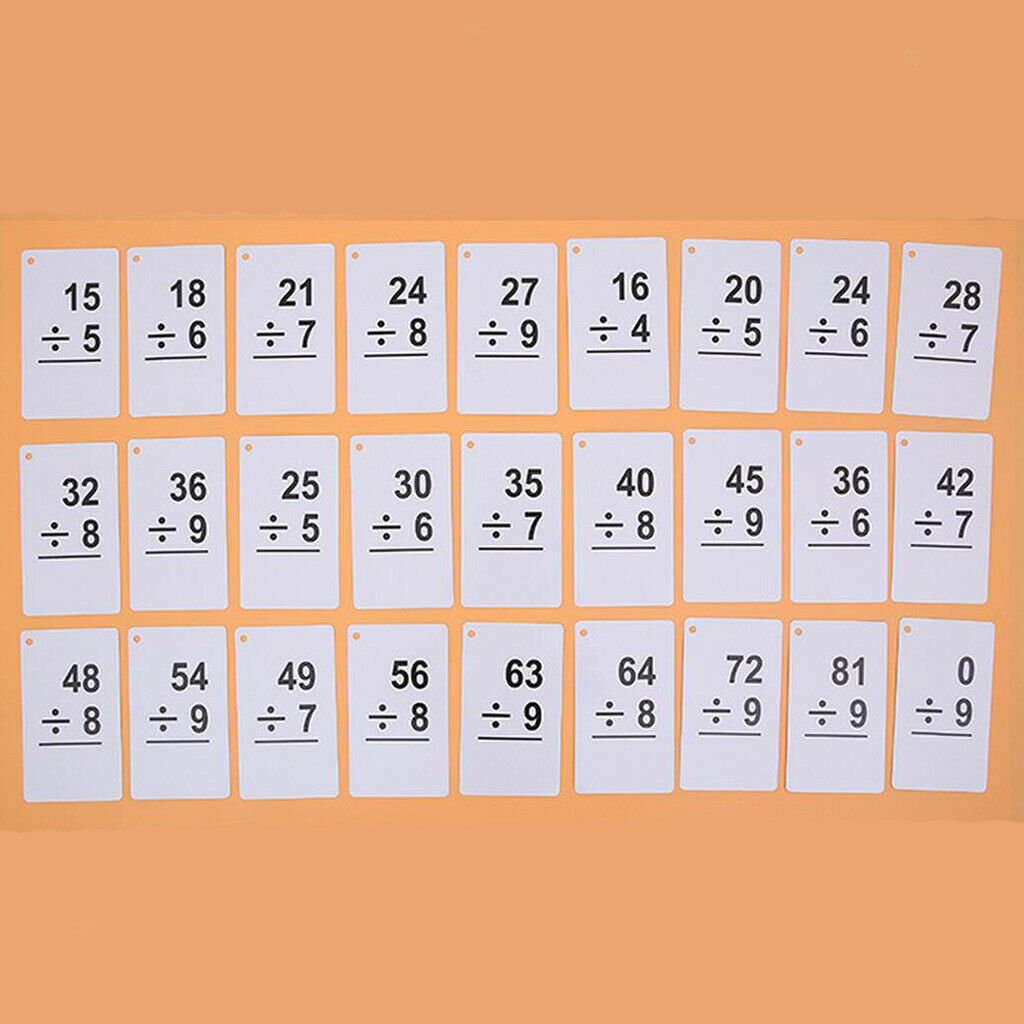 Portable 216 Pcs(4 Set) Kids Math Flashcards (+ ï¼Ã— Ã·) Erasable Suitable for