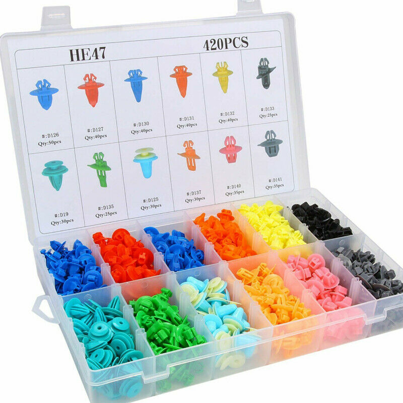 420x Car Body Panel Fender Bumper Rivets Trim Clip Retainer Fastener Assortment